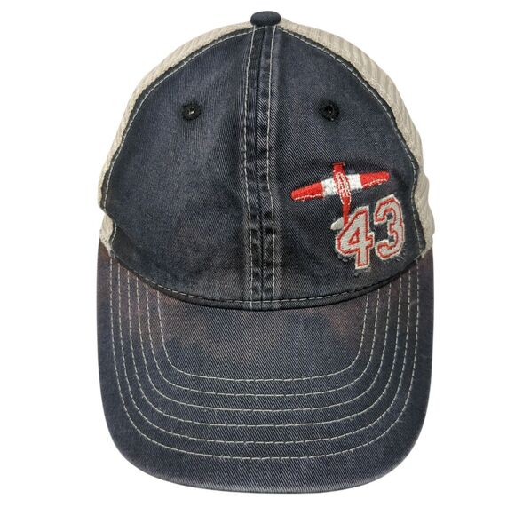 43 Snapback Trucker Hat Blue OS Adjustable Embroidered Mesh Back Comfort Colors - Picture 1 of 8